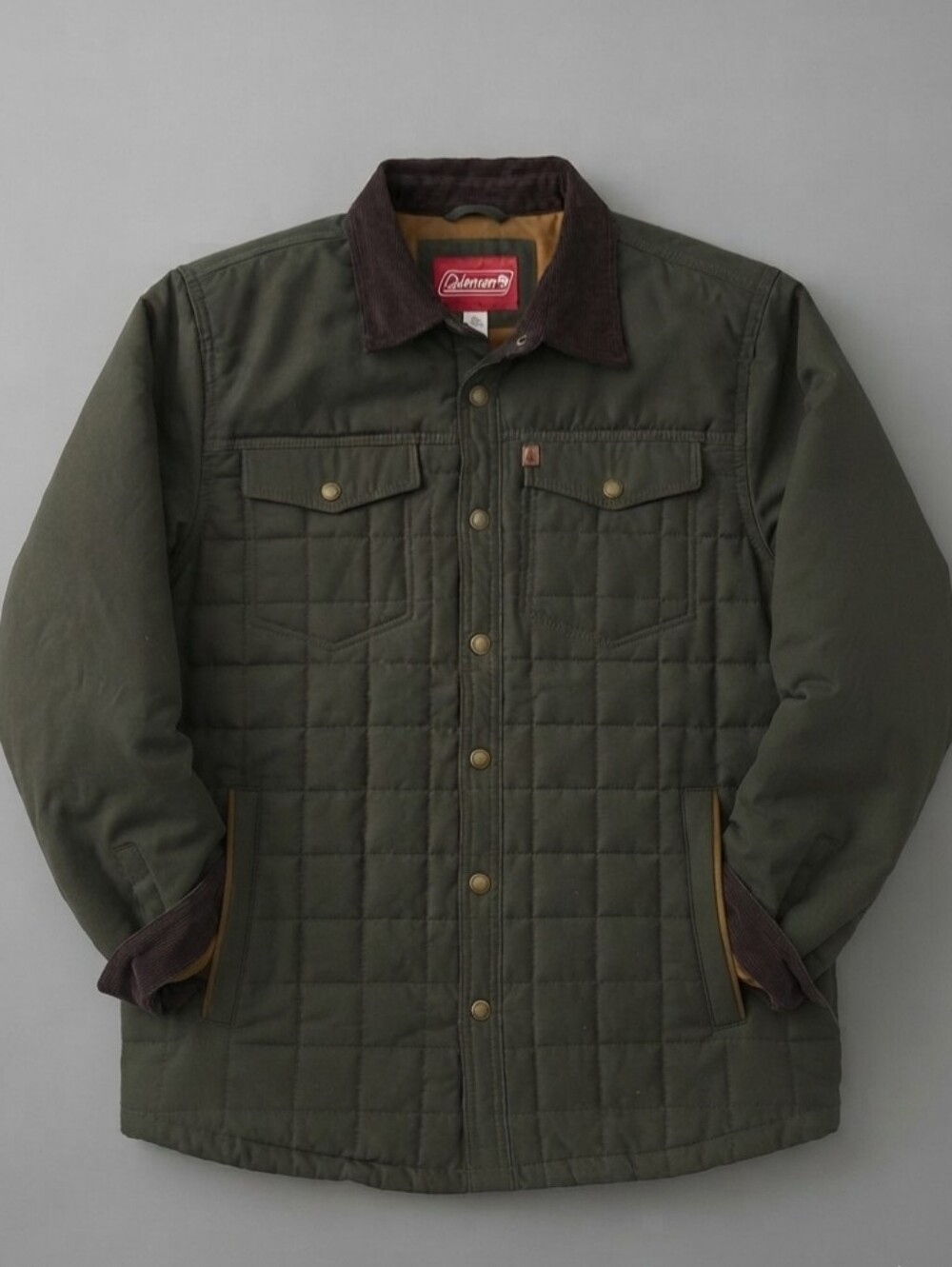 Coleman Quilted Utility Jacket L Canvas Workwear Corduroy Heritage Americana